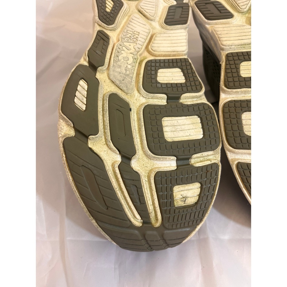 Hoka One One Bondi 7 Mens Olive Green Road Running Shoes Sneakers 13 2E - Picture 11 of 16